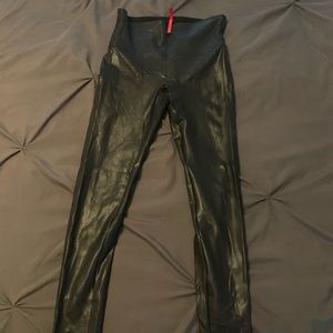 Spanx Faux Leather Leggings, Size Large